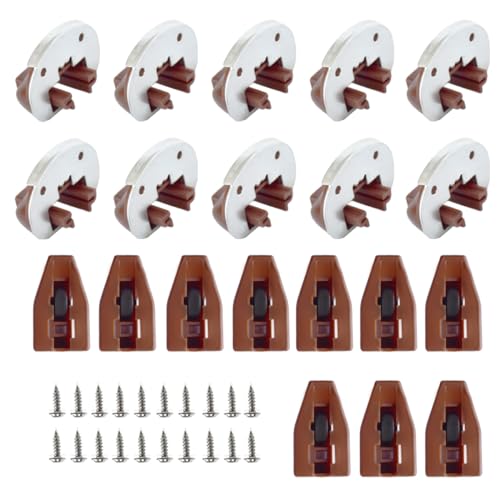XTPTFABS 10PCS Drawer Guide Kits(Drawer Slides Repair kit with Metal Support Plate) Replacement for Rite-Trak II Model #168 Drawer Guide Glide,Commercial Slide Style Drawers Drawer Slides(10) - Image 1