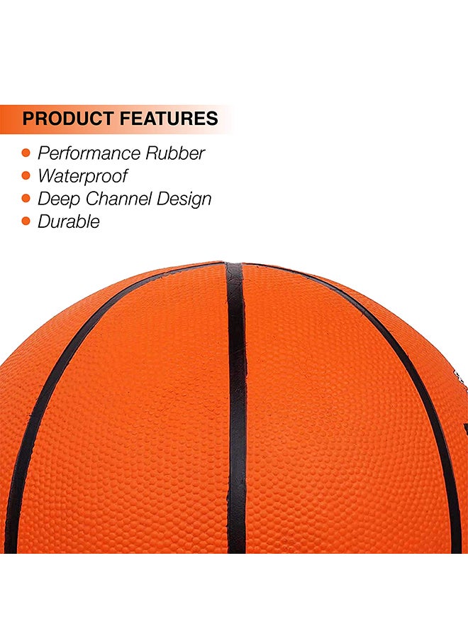 COSCO كرة سلة قابلة للتدحرج (برتقالية، مقاس: 5) | مطاطية | تدريب | ملعب داخلي|ملعب خارجي - Image 2