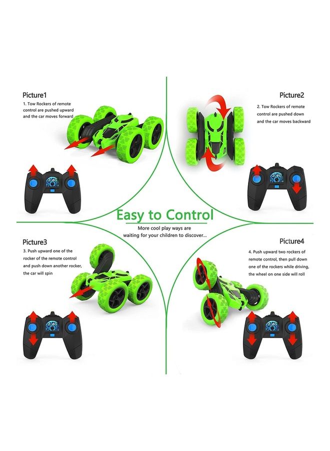 Alyashmac RC Stunt Car Toy Green 17x16x7.5cm - Image 3