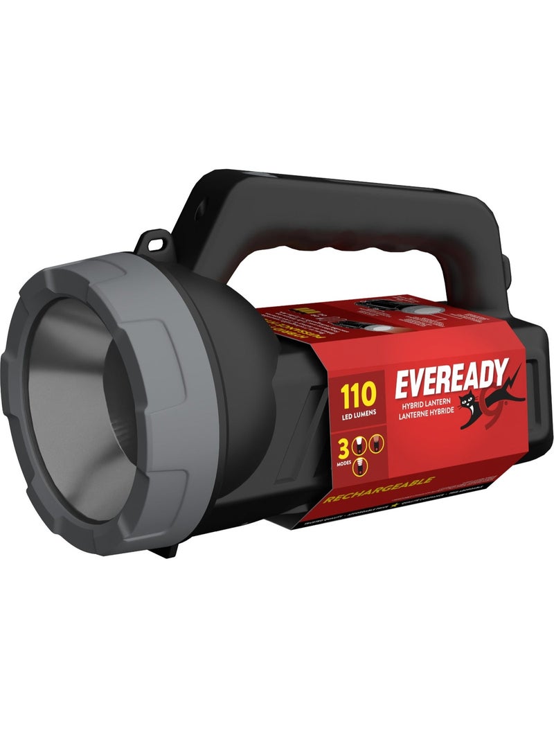 إفريدي مصباح LED هجين قابل لإعادة الشحن بقوة 110 لومن، مصباح تخييم ثنائي الطاقة يدعم بطاريات الليثيوم أيون أو بطاريات AA، شحن USB وتصميم قابل للتعليق للاستخدام الخارجي وحالات الطوارئ - Image 1