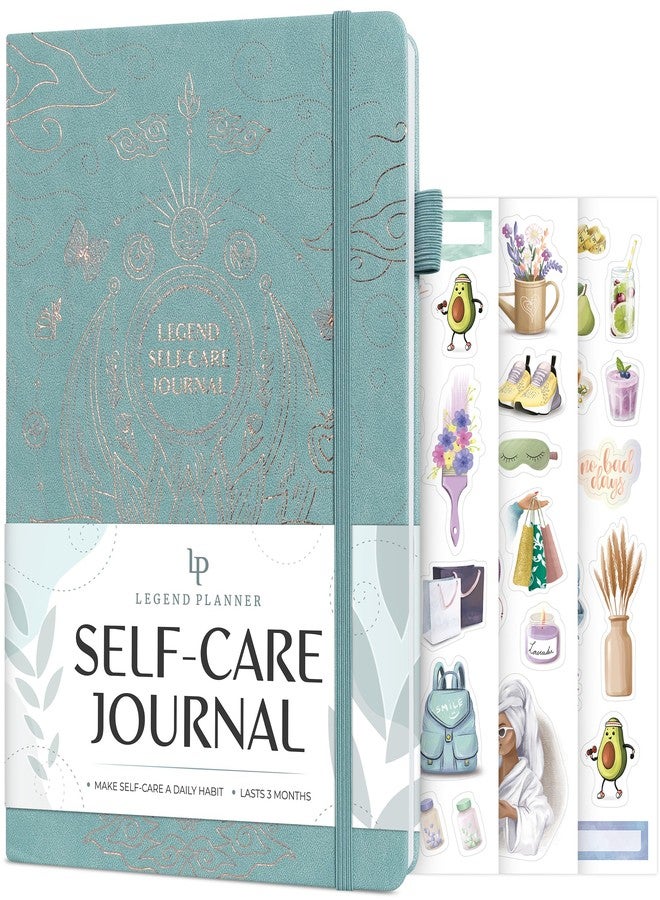 Legend Planner Legend Self-Care Journal - Guided Daily Reflection Notebook for Mental & Physical Health - Mood & Personal Development - 3-Month, 7x10” (Blue Surf) - Image 1