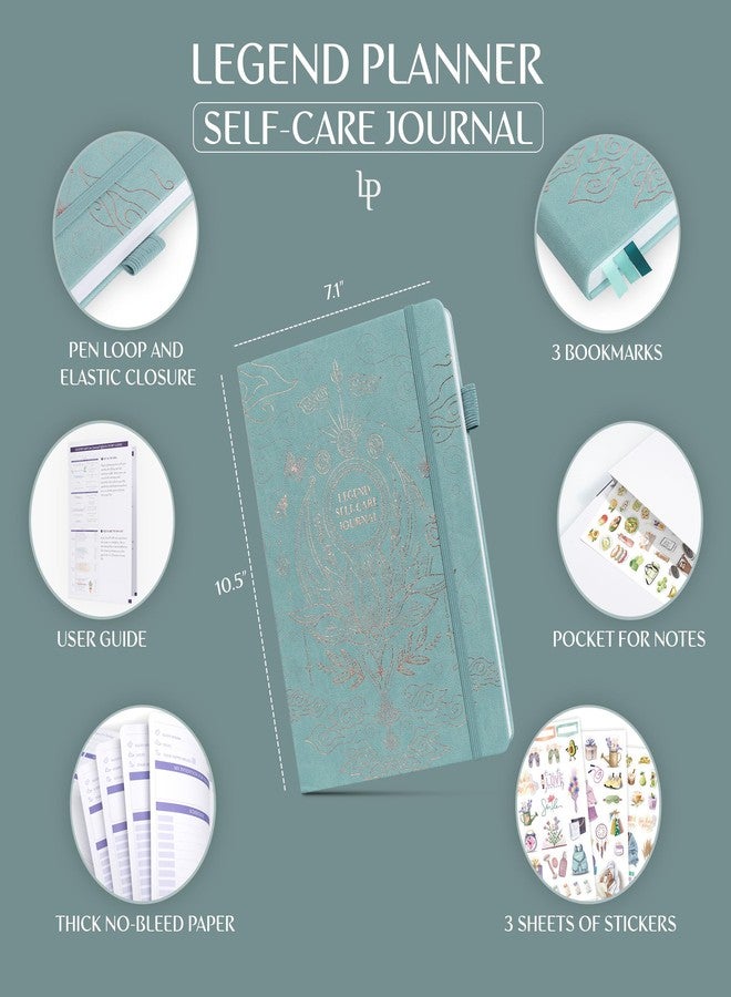 Legend Planner Legend Self-Care Journal - Guided Daily Reflection Notebook for Mental & Physical Health - Mood & Personal Development - 3-Month, 7x10” (Blue Surf) - Image 2