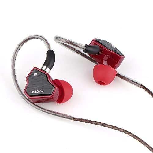 Linsoul سماعة أذن Linsoul 7Hz Salnotes Zero HiFi مع سائق ديناميكي 10 مم داخل الأذن مع غشاء مركب معدني لوحة وجه من الفولاذ المقاوم للصدأ كابل OFC قابل للفصل 2Pin (أحمر، مع ميكروفون، 3.5 مم) - Image 4