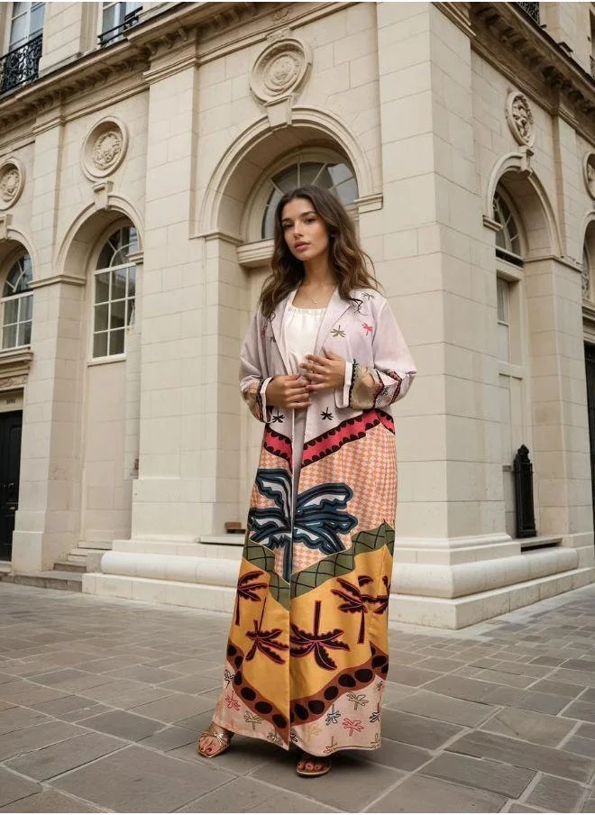 The Untitled Project Palm Oasis - Linen Printed Abaya