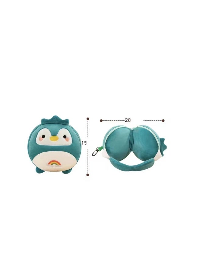 Creative 2-in-1 Eye Mask and Neck Pillow - Soft Cartoon Airplane Head Pillow for Travel and Office Naps - Image 4