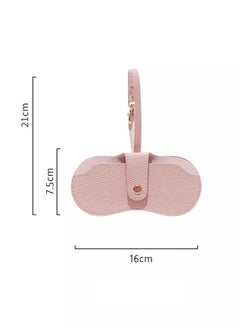 Generic Leather Glasses Case Holder Eyewear Bag Portable Slim Sunglasses Organizer Pouch with Lanyard Soft Eyeglasses Eyewear Sleeve  - Image 3