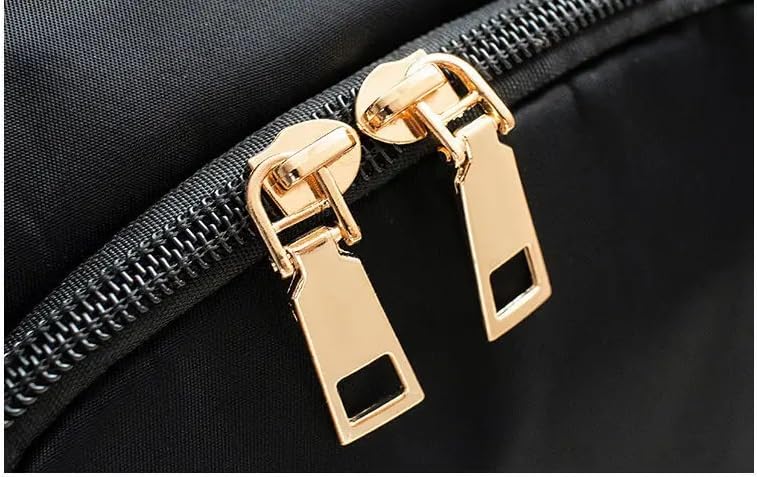 WANQLYN Backpack Purse for Women - Convertible Satchel Handbags Shoulder Bag,Anti-Theft Oxford Cloth Travel Daypack Zipper Bags for Ladies Girls (PLAIN BLACK) - Image 3
