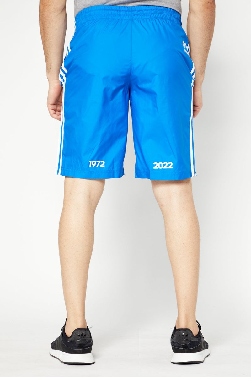 adidas Originals Men Sportswear Fit Embroidered Logo Shorts, Blue  - Image 4