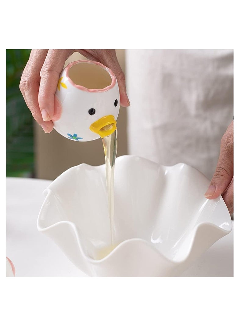 SYOSI Egg Separator, Cartoon Vomiting Chicken Egg White Separator Novelty Funny Portable Kitchen Gadgets Baking Tool Egg White for Kitchen, Bakery, Ceramics (1Pcs, Yellow)  - Image 4