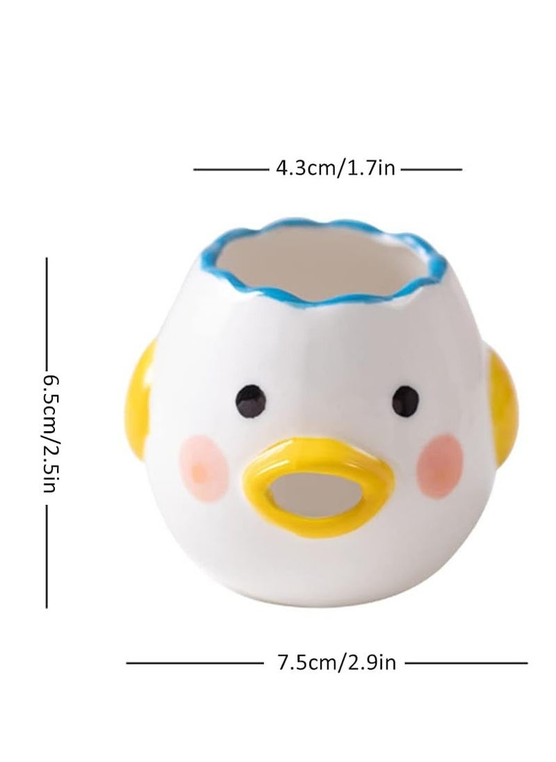 SYOSI Egg Separator, Cartoon Vomiting Chicken Egg White Separator Novelty Funny Portable Kitchen Gadgets Baking Tool Egg White for Kitchen, Bakery, Ceramics (1Pcs, Yellow)  - Image 2