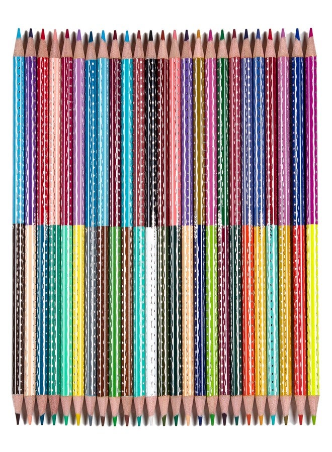eeBoo Rainbow 25 Double Sided Colored Pencils, 50 Colors, in Canister - Image 2