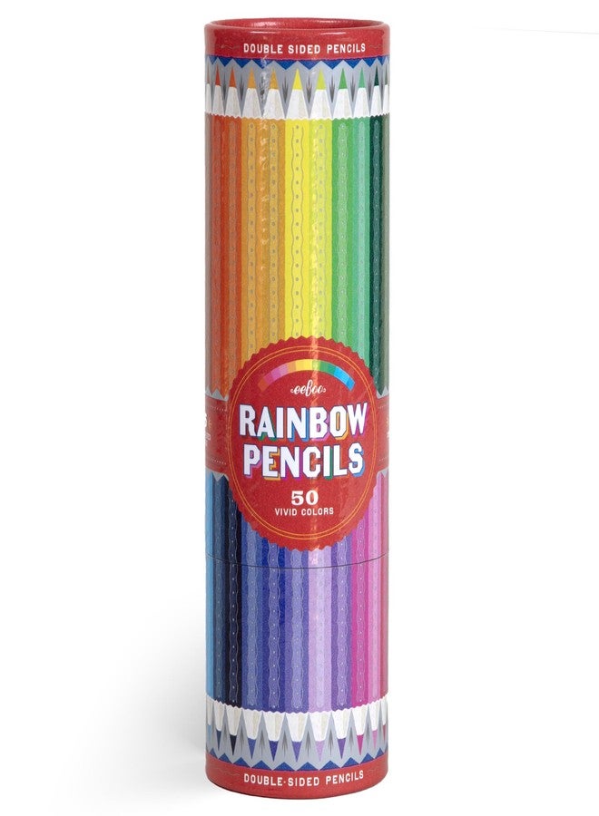 eeBoo Rainbow 25 Double Sided Colored Pencils, 50 Colors, in Canister - Image 3