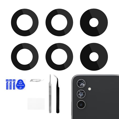 BESJMYT 2 Pack Rear Camera Lens Replacement for Samsung Galaxy A54 Adhesive Back Camera Glass Lens with Full Fix Tool Repair Kit Tweezers Dust Cloth for A54 SM-A546U SM-A546U1 - Image 1