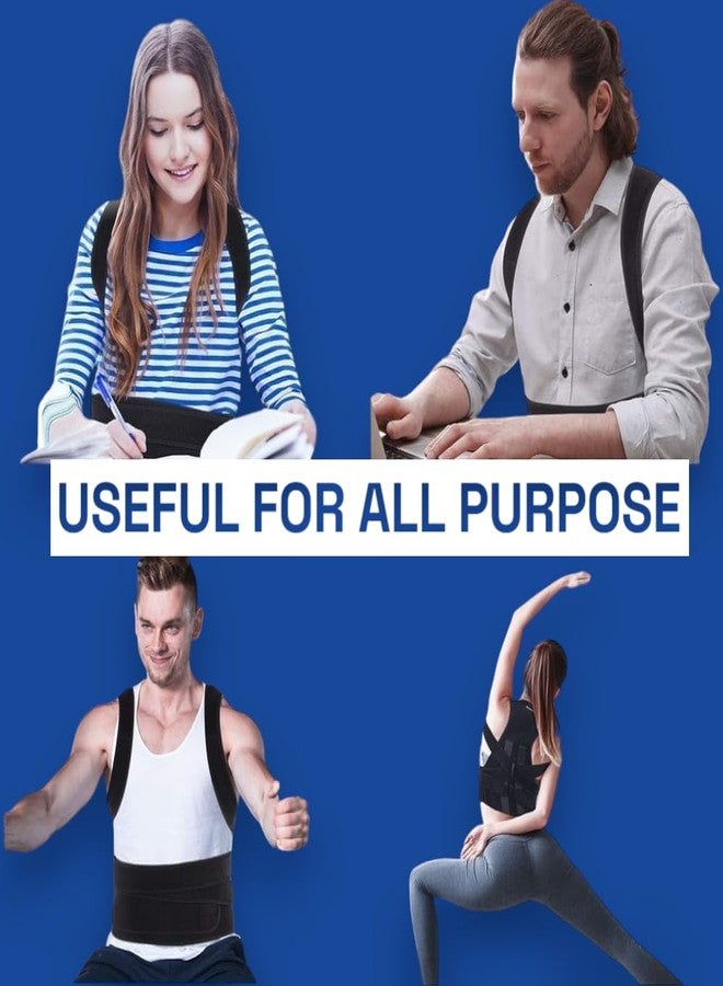 IndianStore4All Posture Corrector Belt for Men & Women | Free Size Unisex premium Back Support Brace for Spine Alignment, Shoulder & Back Pain Relief | Suitable for M, L & XL | Office, Home & Daily Use - Image 3