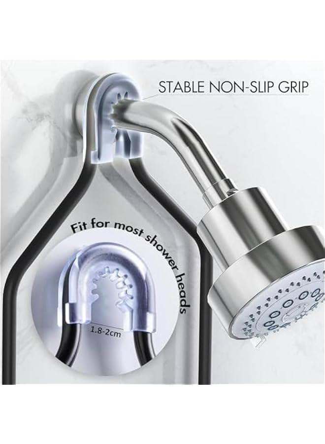 هوكور حامل دش معلق من 3 طبقات مع خطافات من دوركو، ارفف حمام من الستانلس ستيل لا تحتاج الى حفر ومقاومة للصدا مع طبق صابون للشامبو والصابون واسفنجة الاستحمام والمناشف - Image 4