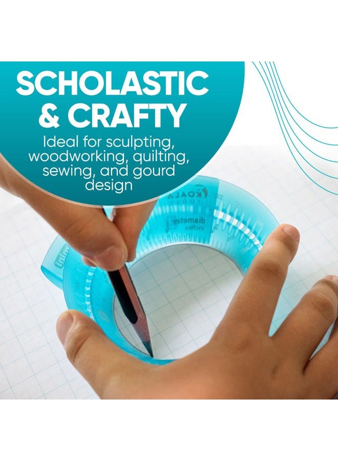 Koala Tools - Mini Ring Ruler for Circle Templates and Surfaces, Circular Ruler with 1 to 3.5-inch Adjustable Diameter, Geometric Tool for Drawing Circles - Image 5