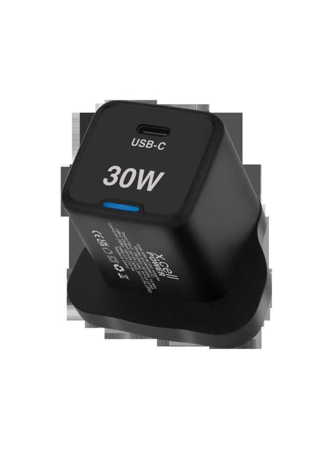 X.Cell GaN II 30W USB-C Charger | PD 3.0 & PPS Fast Charging | Ultra-Compact Design | Super-Fast Charging for iPhone, Samsung, iPad, MacBook Air | Heat-Safe, Travel-Ready – Black  - Image 5