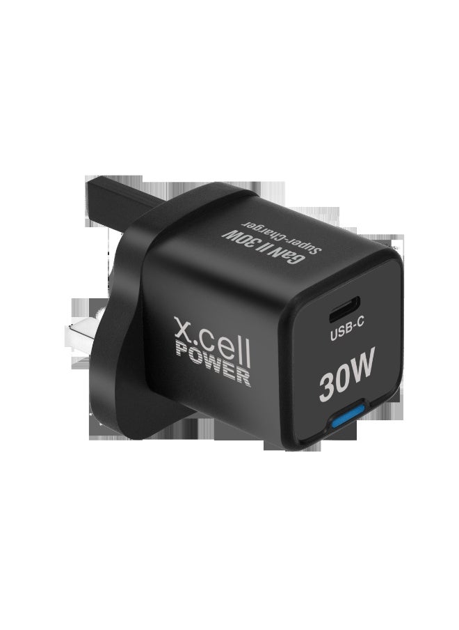 X.Cell GaN II 30W USB-C Charger | PD 3.0 & PPS Fast Charging | Ultra-Compact Design | Super-Fast Charging for iPhone, Samsung, iPad, MacBook Air | Heat-Safe, Travel-Ready – Black  - Image 3