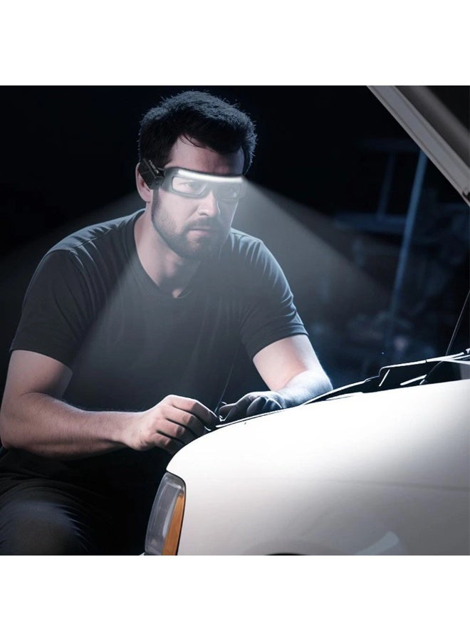 XTE Multifunctional Sensor Glasses Light Type-C Rechargeable Warning Headlamp Compact Portable Safety Glasses Driving Goggles Anti-Fog Light for Men and Women - Image 5