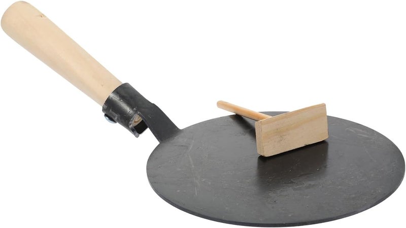 Pancake Pan and Crepe Pan Set with Wooden Handle 13Cm Nonstick Flat Frying Skillet for Traditional Sugar Painting DIY and Breakfast Cooking - Image 1
