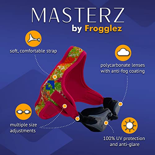 Frogglez Masterz Swim Goggles for Adults & Teens, Anti Fog Mirrored Goggles - Image 2