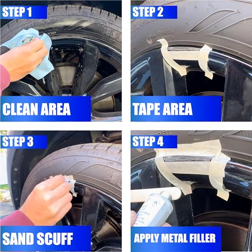 Permatex 09142 Wheel Restoration Kit Silver EasytoUse Do It Yourself Kit Repairs Unappealing Wheel Damage Including Curbside Rash Corrosion and Scuffs for Like New Appearance - Image 3