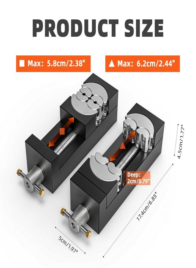 Luvan Mini Drill Press Vise, Small Bench Vise Clamp for Any Shape 2.44" Jaw Opening Self-Adjusting Smart Fractal Vise, Precision Aluminum Hobby Mini Table Clamp for DIY,Crafts,Jewelry Making,Repair - Image 2