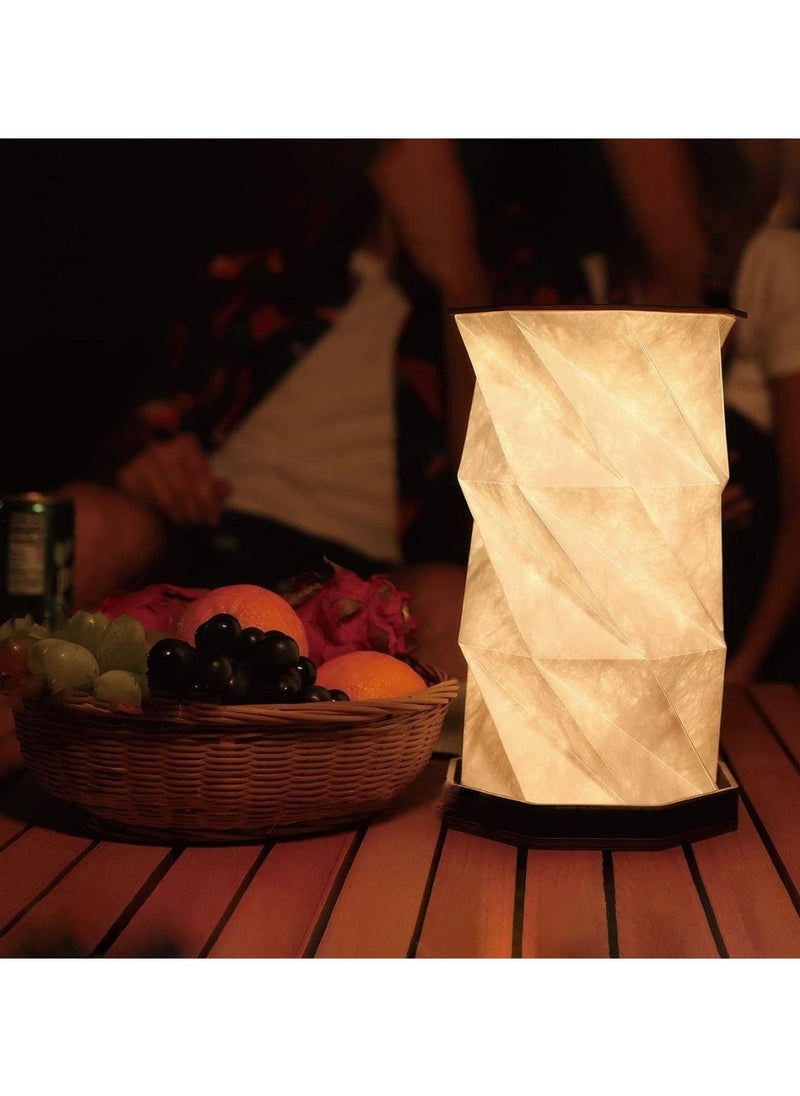 OTTAL - Rotating Paper Foldable Paper Lamp LED with Adjustable Folding Panels and Rotating Base - Image 1