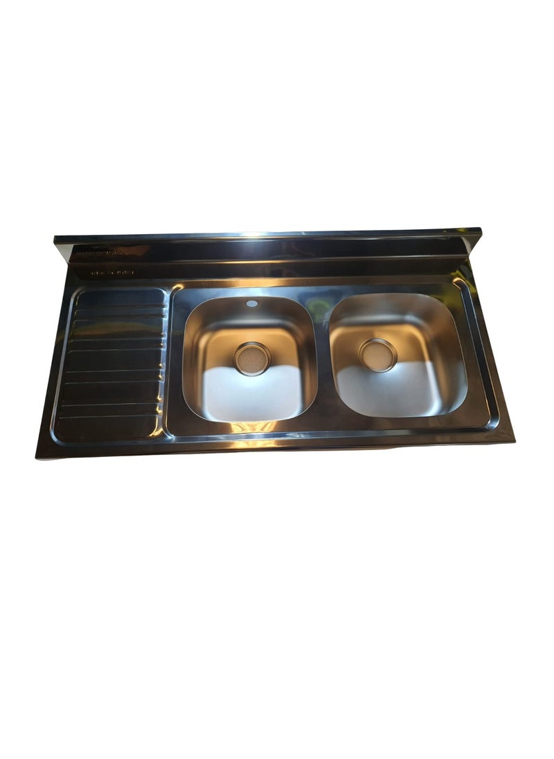 Stainless steel sink 120x55 cm. Korean - pzsku/Z597BD1D1BB9CC278801FZ/45/_/1699961222/bafb2c97-e209-4e8f-a1eb-2bc73c8a900c