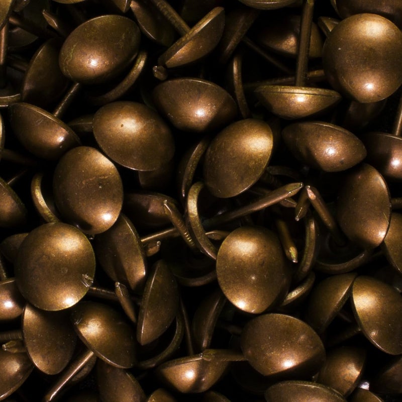 decotacks ® 500 PCS Antique Copper Finish,Upholstery Nails, Furniture Tacks, French Natural, Thumb Tack Push Pin, 7/16" Head Dia [Antique Copper, French Natural] DX0511AC500 - Image 1
