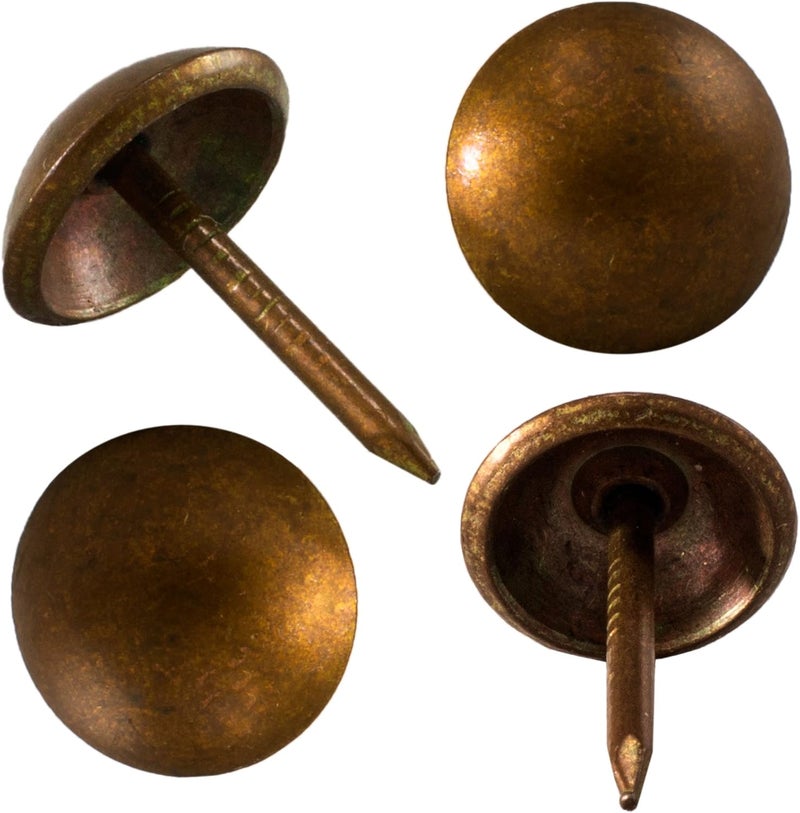 decotacks ® 500 PCS Antique Copper Finish,Upholstery Nails, Furniture Tacks, French Natural, Thumb Tack Push Pin, 7/16" Head Dia [Antique Copper, French Natural] DX0511AC500 - Image 2