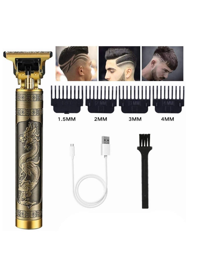 مقصات شعر احترافية للرجال - ماكينة حلاقة بدون سلك قابلة للشحن بشفرة T - مجموعة قص وتجميل للرجال للاستخدام المنزلي - Image 1