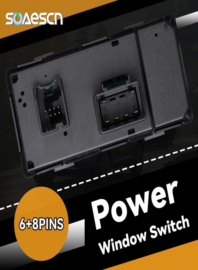 SOAESCN Power Window Switch Driver Side & Passenger Window Switch for 2007-2013 Chevy Silverado GMC Sierra 1500 2500 3500, 2009-2017 Traverse Acadia, 2008-2011 HHR Door Lock Switch Button, 20945129, 25789692 - Image 4