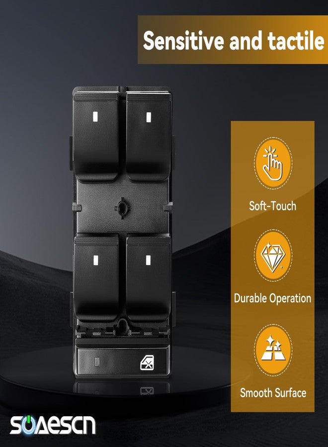 SOAESCN Power Window Switch Driver Side & Passenger Window Switch for 2007-2013 Chevy Silverado GMC Sierra 1500 2500 3500, 2009-2017 Traverse Acadia, 2008-2011 HHR Door Lock Switch Button, 20945129, 25789692 - Image 5