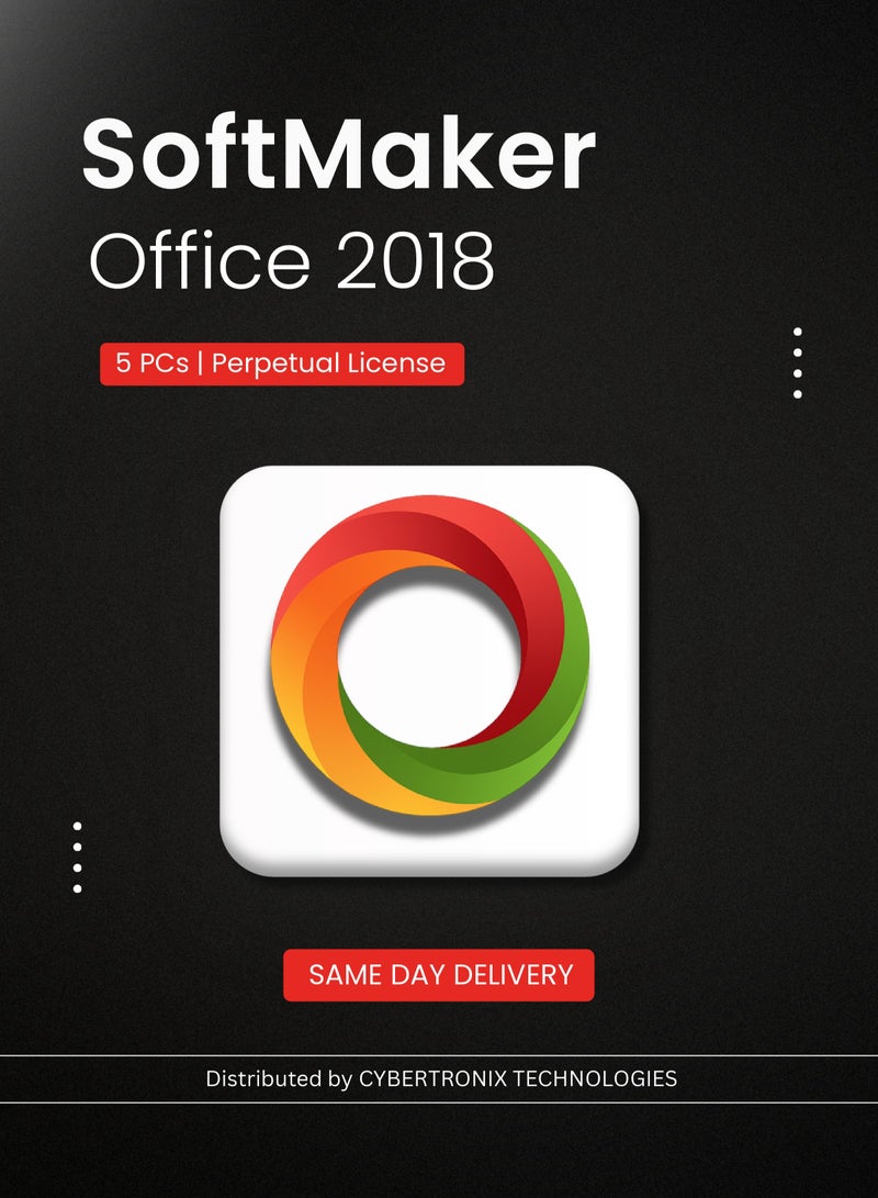 SoftMaker Office 2018 | 5 PCs Perpetual License | Digital License | SAME DAY DELIVERY