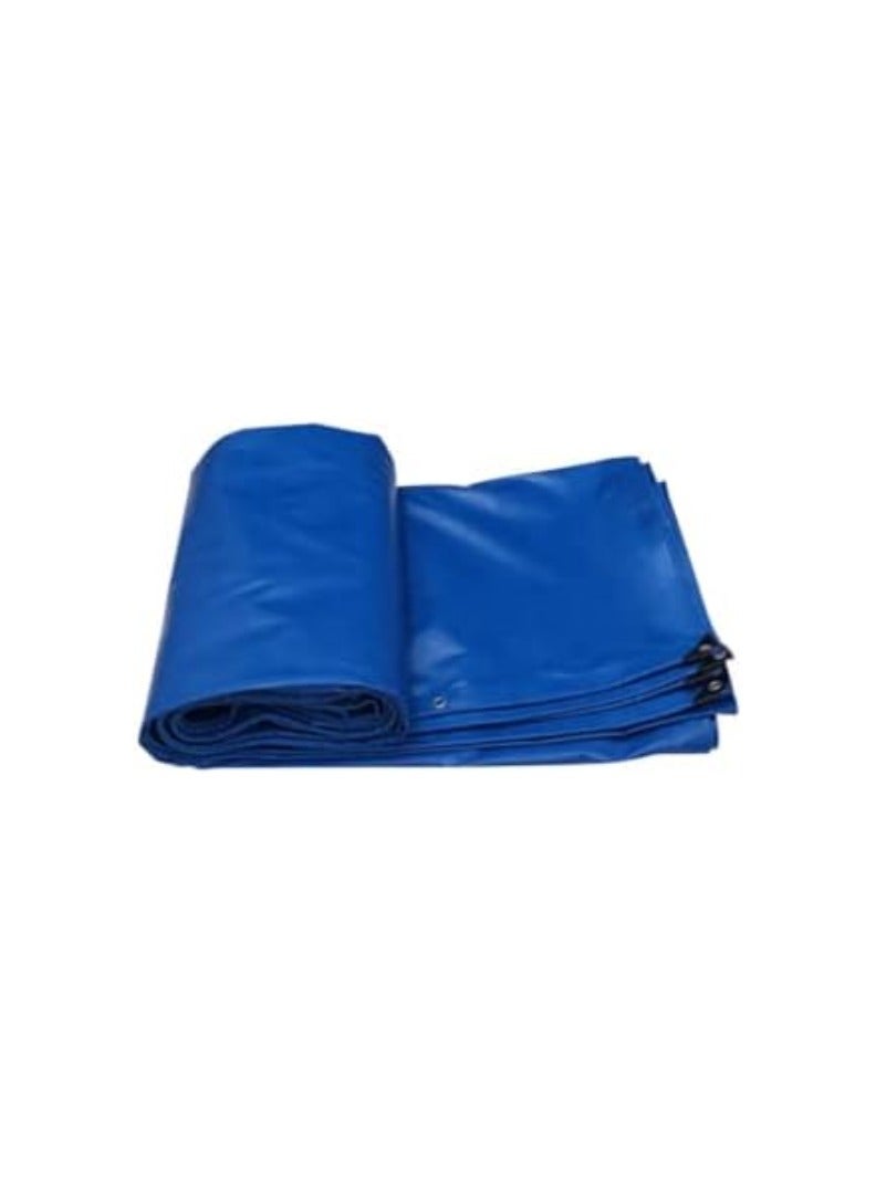 KNP Blue Ground Cover Tarpaulin Sheet measuring 6x10 meters is a heavy-duty and versatile product ideal for providing protection from various environmental elements. - Image 3