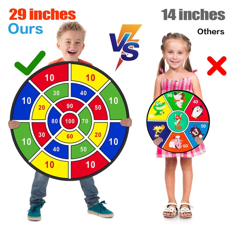 Bootaa 29" Large Dart Board for Kids, BooTaa Kids Dart Board with 12 Sticky Balls, Boys Toys, Indoor/Sport Outdoor Fun Party Play Game Toys, Birthday Gifts for 3 4 5 6 7 8 9 10 11 12 Year Old Boys Girls - Image 2