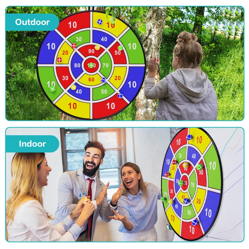 Bootaa 29" Large Dart Board for Kids, BooTaa Kids Dart Board with 12 Sticky Balls, Boys Toys, Indoor/Sport Outdoor Fun Party Play Game Toys, Birthday Gifts for 3 4 5 6 7 8 9 10 11 12 Year Old Boys Girls - Image 3