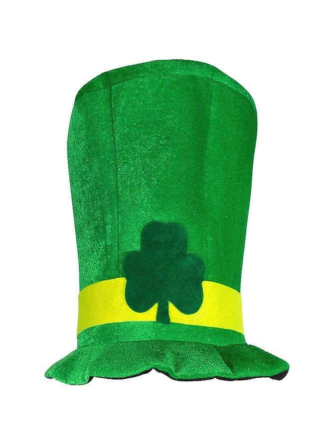 AUOCATTAIL St Patrick's Day Hats Green Velvet Shamrock Top Hat St. Patrick Party Irish Leprechaun Cosplay Costume Hats for Men Women Festival Decoration Supplies - Image 1