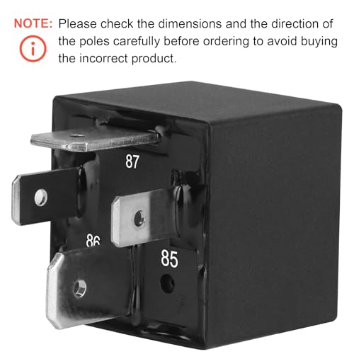 Weasch 2 Pack JD1912 Car Relay, 12V 80A, 4 Pin SPST, Automotive Switches and Starters, Waterproof Relay for Boat Tractor Truck Motorcycle (2) - Image 2