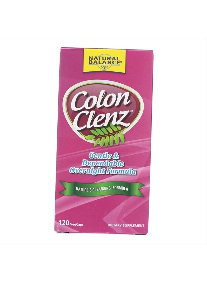 Natural Balance Colon Clenz, Herbal Colon Cleanse & Detox Supplement, Gentle & Dependable Overnight Formula 60ct (120 CT) - Image 1