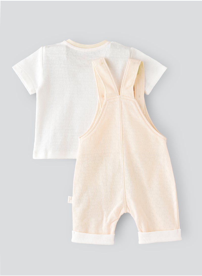 Elegant Kids - Mini Adventurer's Gear: Boys' Breezy Tee & Dungaree Set Playful Style & Summer Fun - Image 1