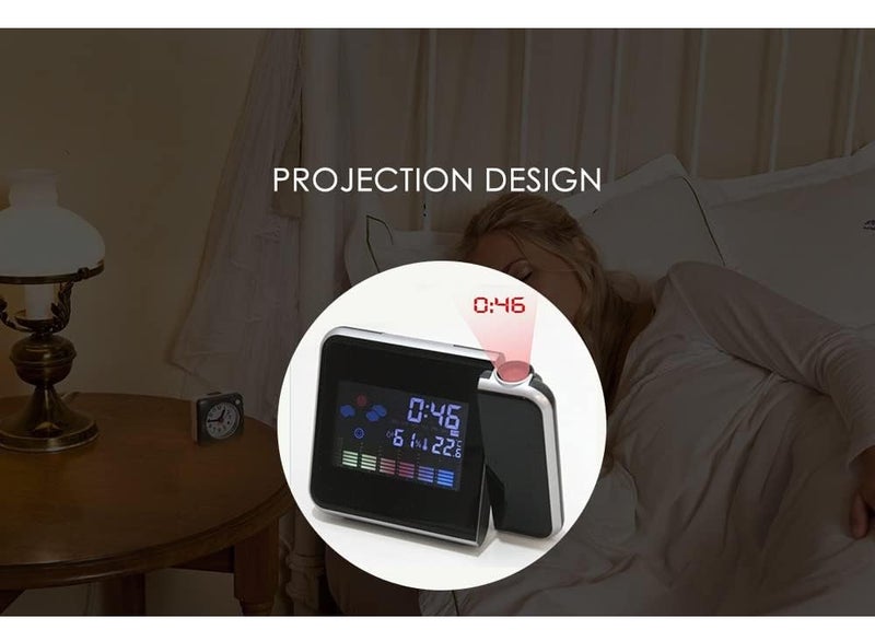 KEETII MART KEETII MART Projection Alarm Clock LED Durable Projection Function Practical USB Charger Digital Calendar for Home Outdoor for Bedroom Indoor  - Image 4