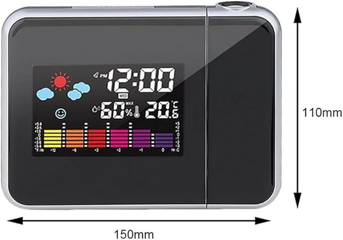 KEETII MART KEETII MART Projection Alarm Clock LED Durable Projection Function Practical USB Charger Digital Calendar for Home Outdoor for Bedroom Indoor  - Image 5