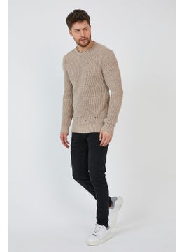 Cool Tarz Cool Style Beige Men's Destroyed Model Knitwear SWEATER-TRZ8141R07S  - Image 5