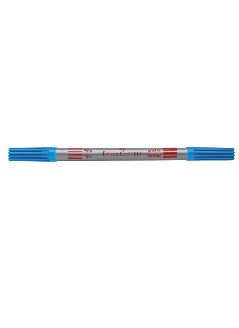 FABER-CASTELL - Faber-Castell Double-Ended Felt Tip Pens 40 Color, With a fine and a thick tip,Thin tip for fine lines,Thick tip for all-over colour,Washes out of most fabrics - Image 1