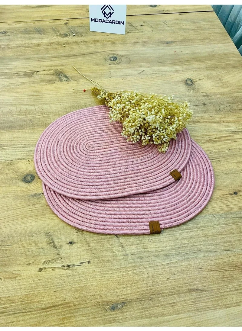 BDZ Deri BDZ Leather Jute Wicker American Service Oval Subpla 2-Piece