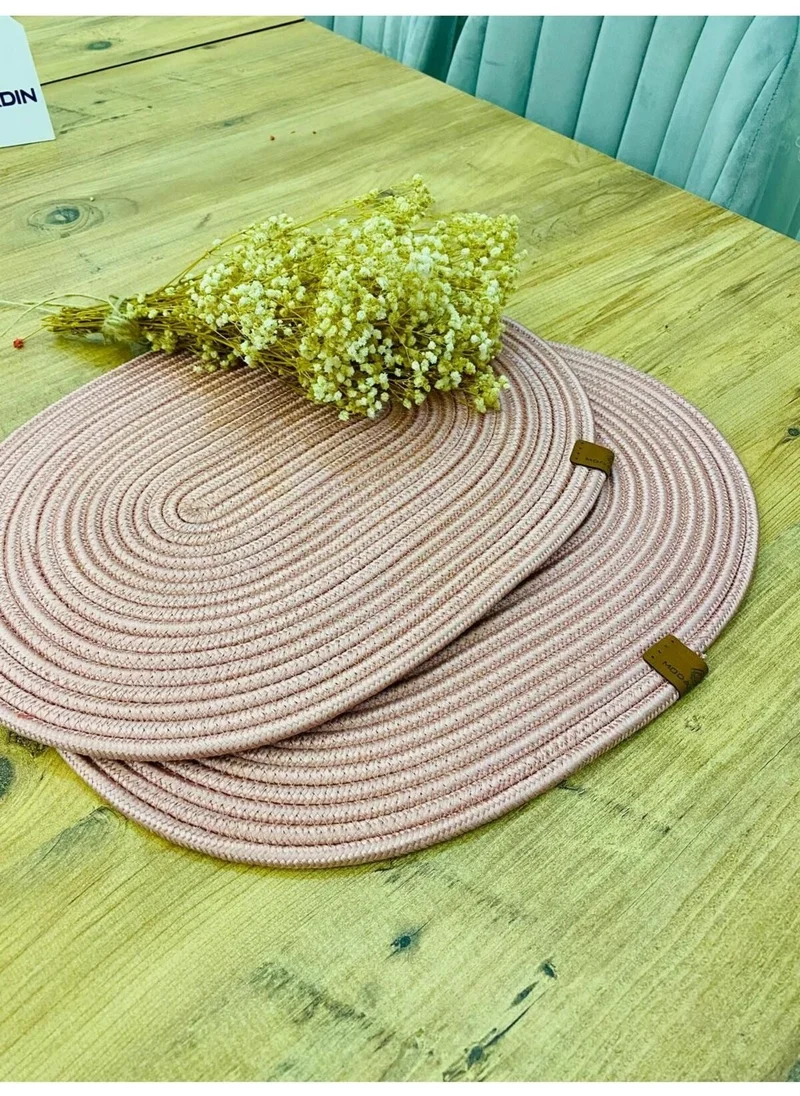 BDZ Deri BDZ Leather Jute Wicker American Service Oval Subpla 2-Piece