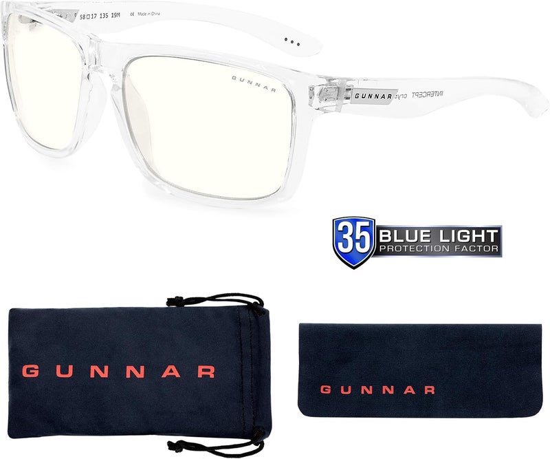 GUNNAR Blue Light Blocking Glasses for Gaming & Computer | Intercept Crystal | Patented 35% Blue Light Protection, Reduce Digital Eye Strain, Dry Eyes, Headaches & Improving Sleep - Image 4