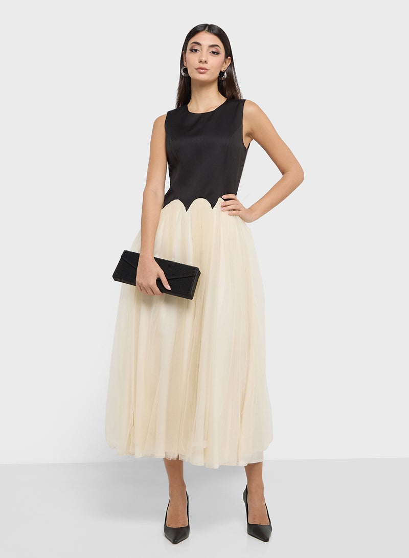 Never fully Dressed Tulle Overlay Dress - Image 4